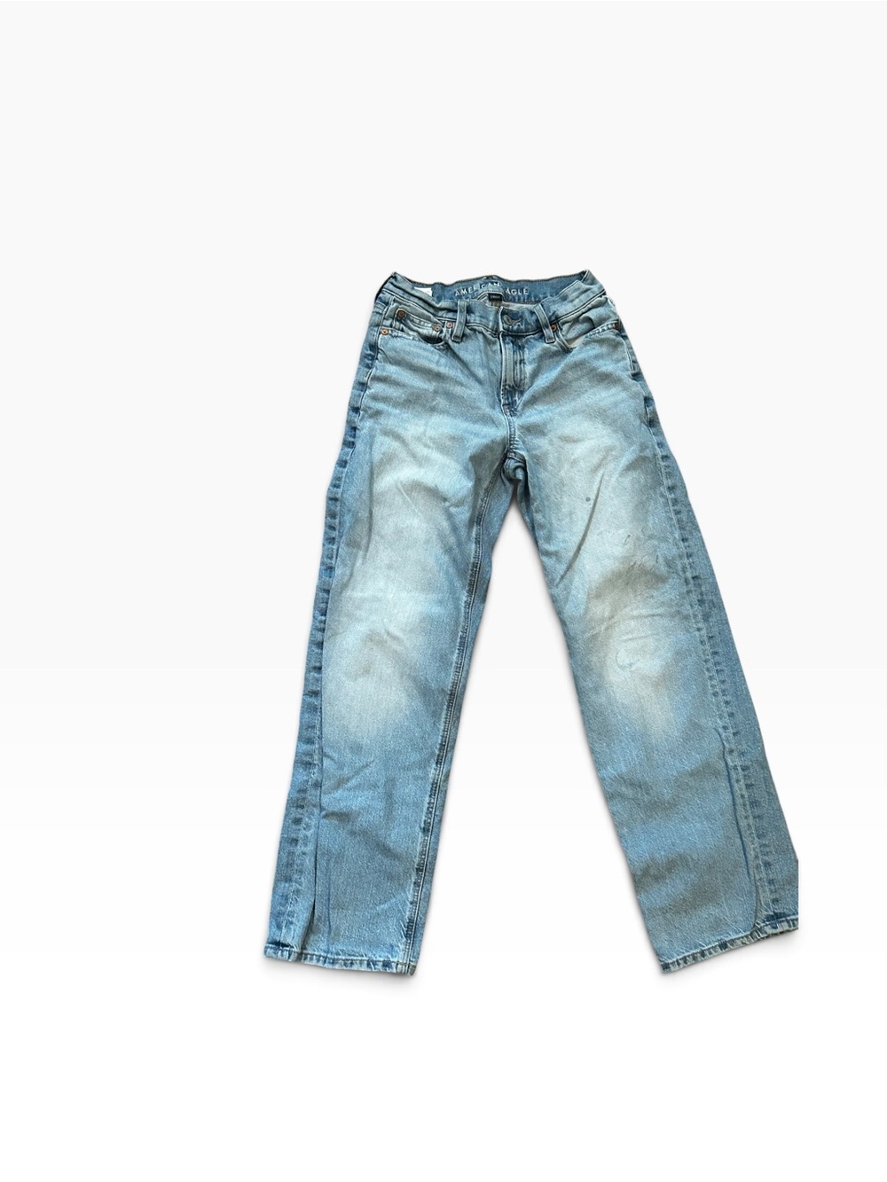 American Eagle Outfitters Light Blue Denim Jeans with Copper Rivets